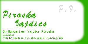 piroska vajdics business card
